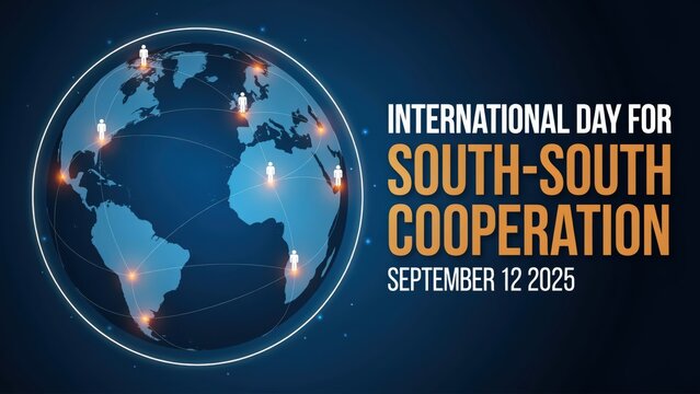 International Day for South-South Cooperation September 12 2025 graphic with globe and people icons