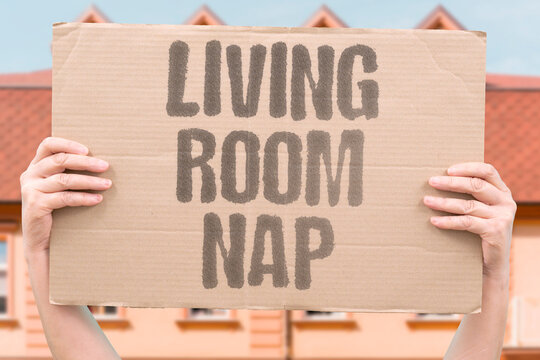 "Living Room Nap" He naps on the couch, I can't sit down. Roommate conflict. Couch monopoly. Shared space. Rest denied. Daily tension.