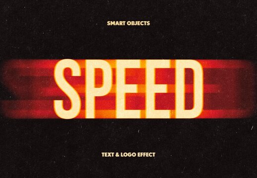 Speed Text Logo Effect For Poster And Branding Design