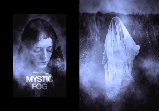 Vertical Mystic Fog Effect For Poster And Print Design