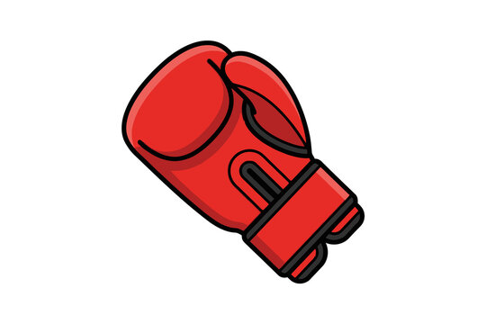 Red Boxing Glove Vector Illustration