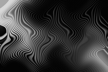 Fototapeta premium Abstract Black and White Wave Pattern for Digital Design
