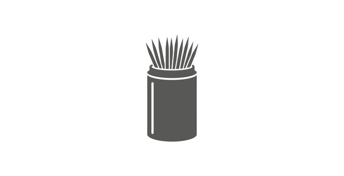 Minimal Toothpick Holder Vector Icon