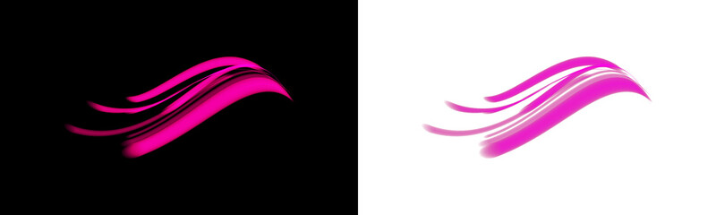 Fototapeta premium Elegant Pink Brush Stroke Logo Design on Black Background