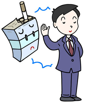 社会問題のイラスト - 嫌煙・禁煙・喫煙拒否