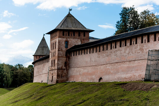 Pskov Fortress old town stone heritage fortification building bastion, Russia