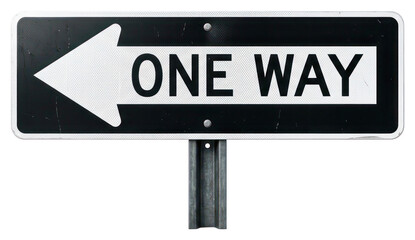 One Way Traffic Sign Isolated on White © Anjar