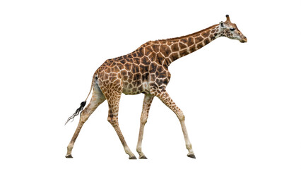 Walking giraffe isolated on white background © Design gallery
