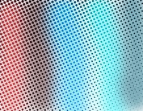 Modern Red and Cyan Blue Gradient Halftone Dot Pattern Background for Pop Art and Retro Design