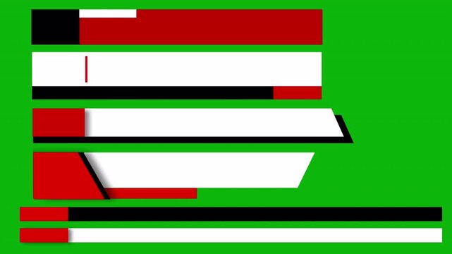 Modern Broadcast Lower Thirds Motion Graphics Pack, Animated Lower Thirds Templates on Green Screen, Professional Lower Thirds Pack with Green Screen Chroma Key Background
