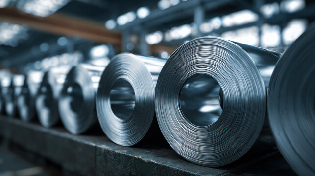 Industrial Aluminum Metal Profiles and Steel Reinforcement Bars Rolled in Coils, Metal Manufacturing Materials