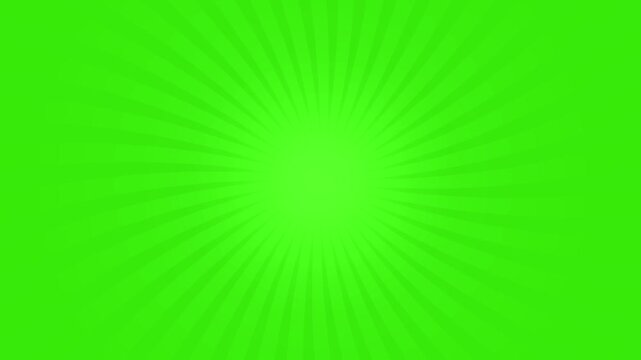 Green Cartoon Spinning Radial Burst Background Video Animation