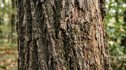 Fototapeta premium Rough tree bark, earthy texture, natural detail