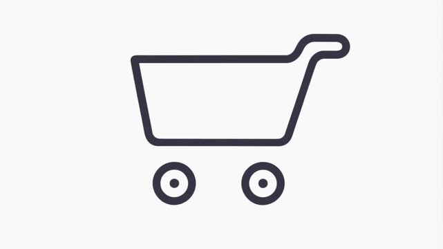 Minimalist digital interface icons showing mail and shopping cart symbols.