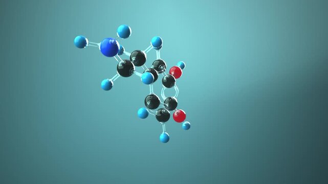 Endless 4k Video Molecule Dopamine. ProRes 4444.
