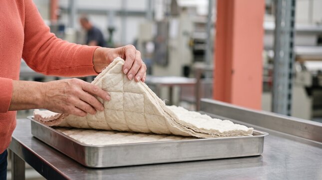 Close inspection of compostable plant fiber absorbent material