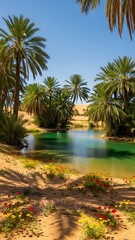 Fototapeta premium Oasis in the Desert.