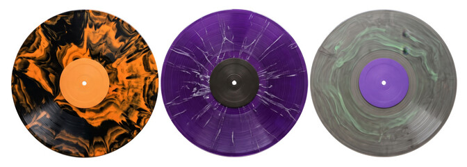 three halloween-themed vinyl records arranged together © Flowal93