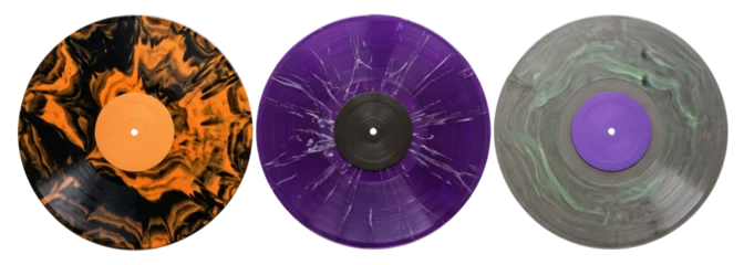 three halloween-themed vinyl records arranged together © Flowal93