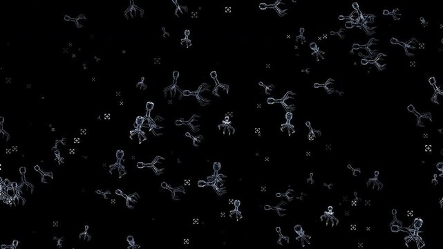 Dynamic background of bacteria and viruses suitable for medical research