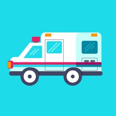 Ambulance Vehicle For Emergency Medical Transport And Healthcare Service Illustration © Jegos