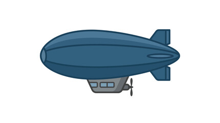 Blue Blimp Airship Isolated © Ko