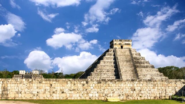 Chichen Itza Pyramid in Mexico Ancient Mayan Temple Architecture and Historic Stone Ruins in Yucatan Cultural Landmark for Travel and Tourism