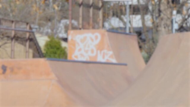 Skater using a ramp