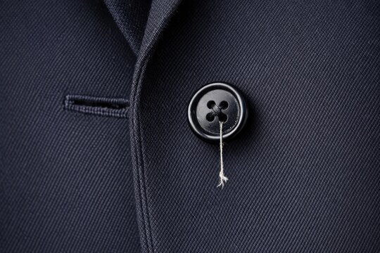 A close-up shot of a button on a jacket