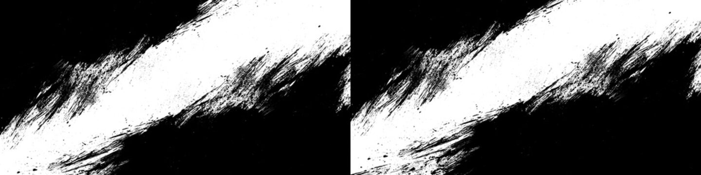 Grunge brush stroke texture overlay distress vector background paint stripe isolated on transparent background