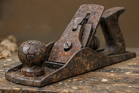 A planer sitting on top of a wooden table