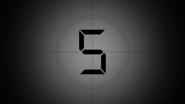 10 to 0 Seconds Countdown Movie or Intro Animation, featuring grain texture with scratches, vignette retro perfect for movie intro or nostalgic transition projects, 4k video animation