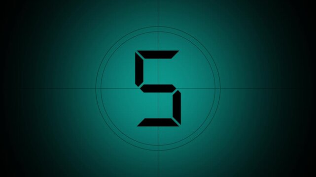 10 to 0 Seconds Countdown Movie or Intro Animation, featuring grain texture with scratches, vignette retro perfect for movie intro or nostalgic transition projects, 4k video animation