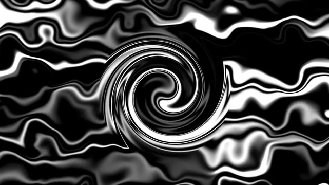 A seamless black and white loop hole background animation featuring smooth abstract motion, creating a modern, hypnotic, and minimalist visual effect.