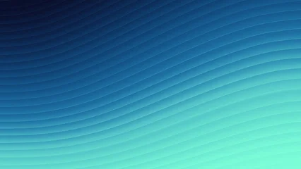 Fotobehang Kunst Vibrant blue and turquoise abstract wave background featuring smooth modern gradient curved lines.  © ZAY