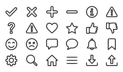 Fototapeta premium User Interface Feedback Navigation Chat Utility Editable Filled Outline Vector Icons