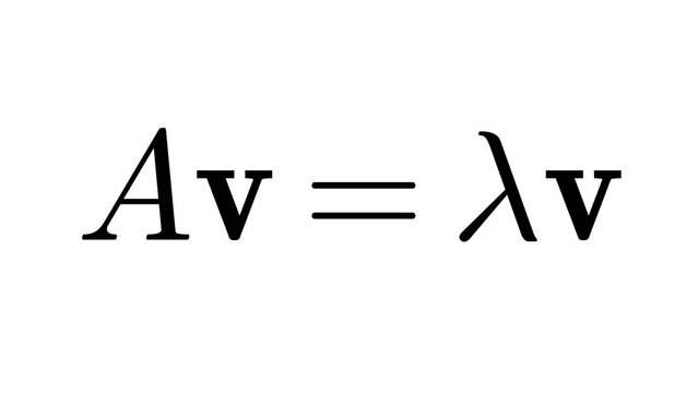 Eigenvalue Equation, Linear Algebra formula overlay, black transparent 4K