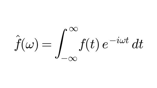 Fourier Transform, Fourier & Laplace Transforms formula overlay, black transparent 4K