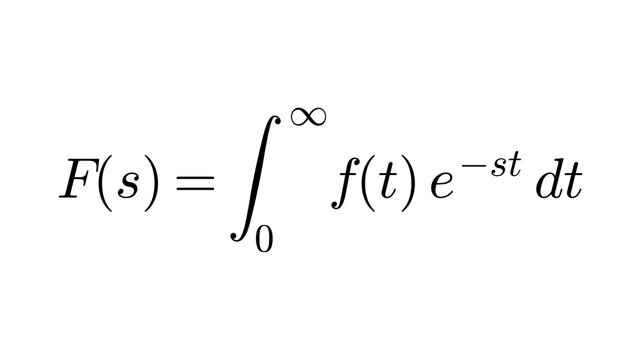 Laplace Transform, Fourier & Laplace Transforms formula overlay, black transparent 4K