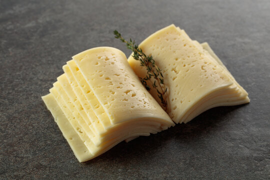 Cheese slices folded like an open book.