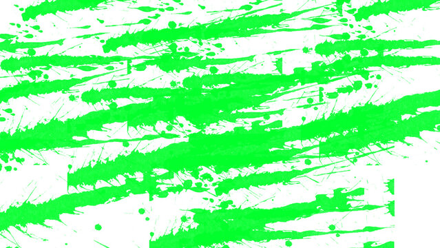 Neon green paint splatter texture, vibrant lime ink brush strokes on white background, abstract artistic splatter pattern for graphic design