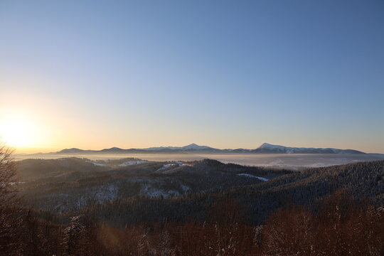 sunrise in the mountains