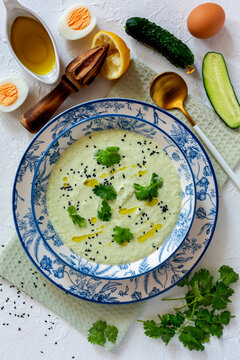 Cold cucumber soup.