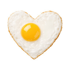 Fototapeta premium PNG Heart-shaped fried egg love