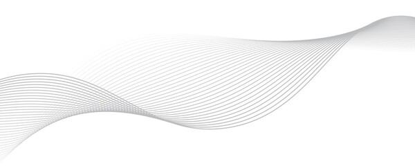 Abstract wave element for design. Digital frequency track equalizer. Stylized line art background. Vector illustration. Wave with lines created using blend tool. Curved wavy line, smooth stripe. © Andri