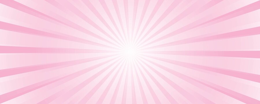 Vector Pink Light Sunburst Background