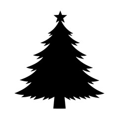 Obraz premium PNG Silhouette Christmas tree illustration