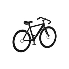 Obraz premium Bicycle Vector Illustration – Black and White Bike Icon