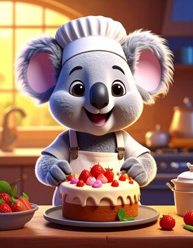 Koala as a pastry chef