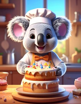 Koala as a pastry chef